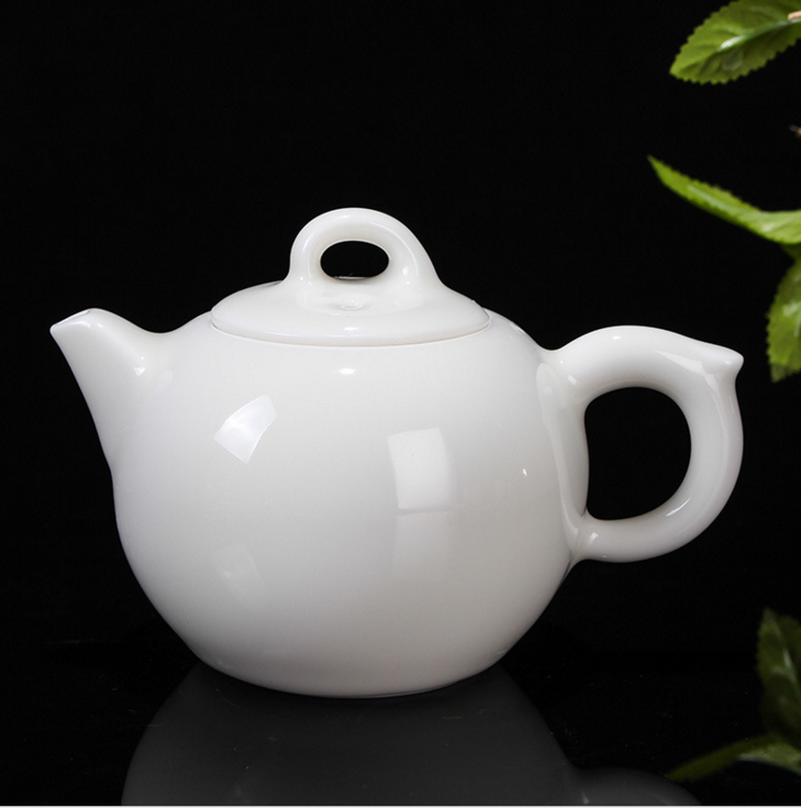 德化手工白瓷茶壶 纯白玉瓷茶壶 高档玉瓷茶具 功夫茶具套装