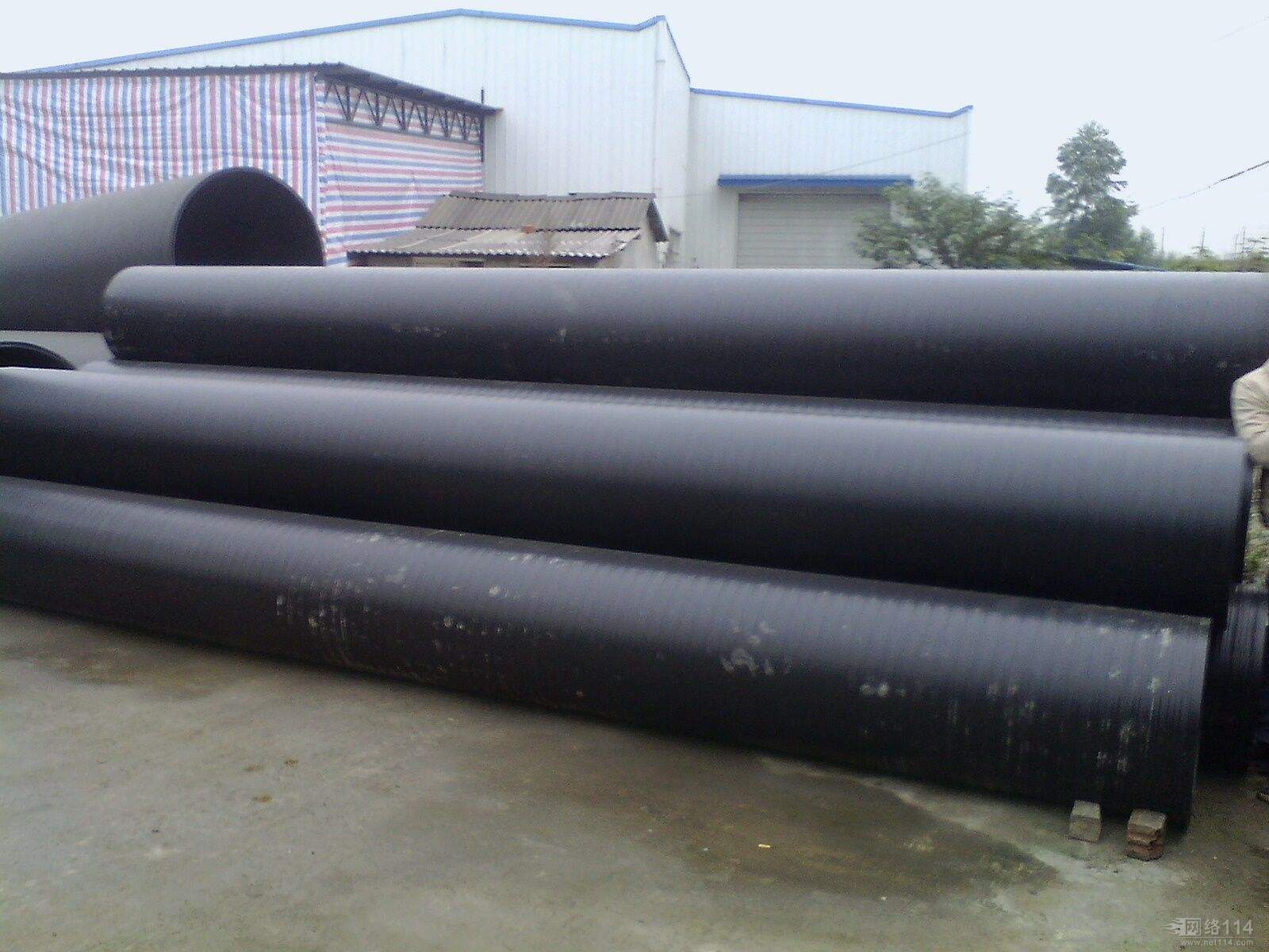 成都蓝川HDPE双平壁钢塑复合缠绕排水管钢带增强管厂家直销图片