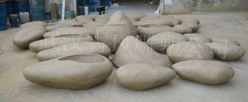 武汉市玻璃钢仿真石头，园林景观塑山石厂家供应 玻璃钢仿真石头，园林景观塑山石