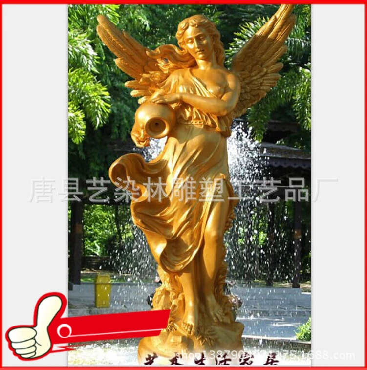 厂家直销玻璃钢欧式人物雕塑 欧式天使雕塑 景观装饰摆件工艺品批发