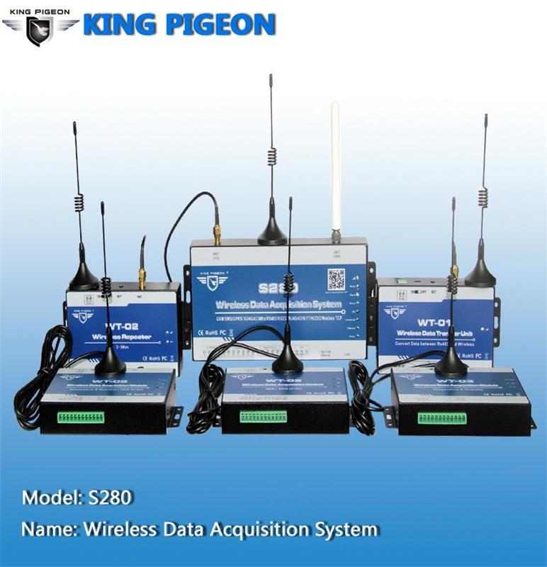 S280 无线数据采集短信报警系 4G无线数据采集 远程温湿度采集 温湿度报警器 智能数据监控系统 GSM 报警器