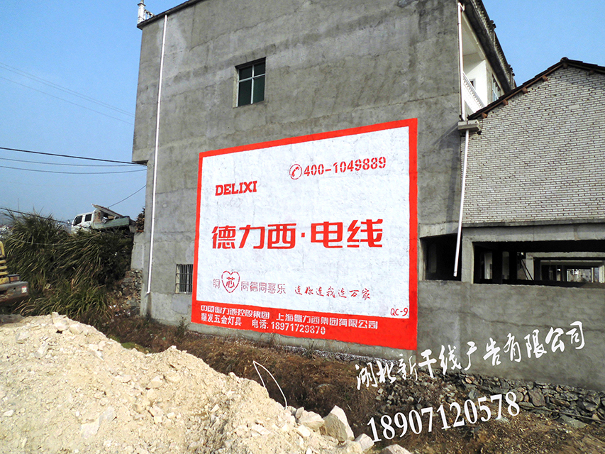湖北武汉新干线墙体广告公司湖北黄石墙体广告公司图片