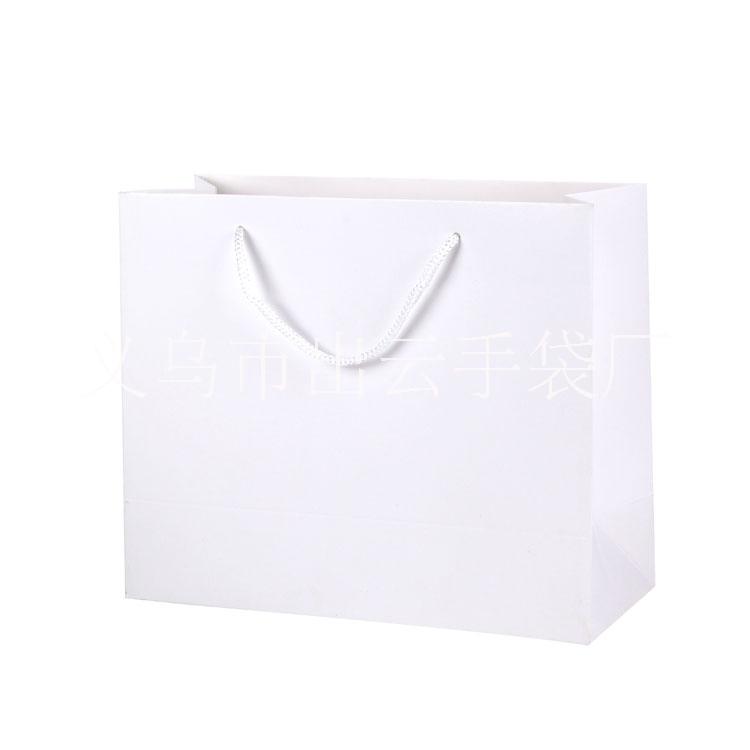 超大纯白色手提袋横款超大纯白色手提袋 精品白卡纸服装袋购物袋 专柜小纸袋定制
