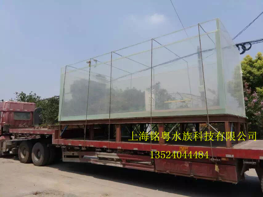 上海铭粤水族工厂生产有机玻璃板材 定制大型亚克力观赏鱼缸