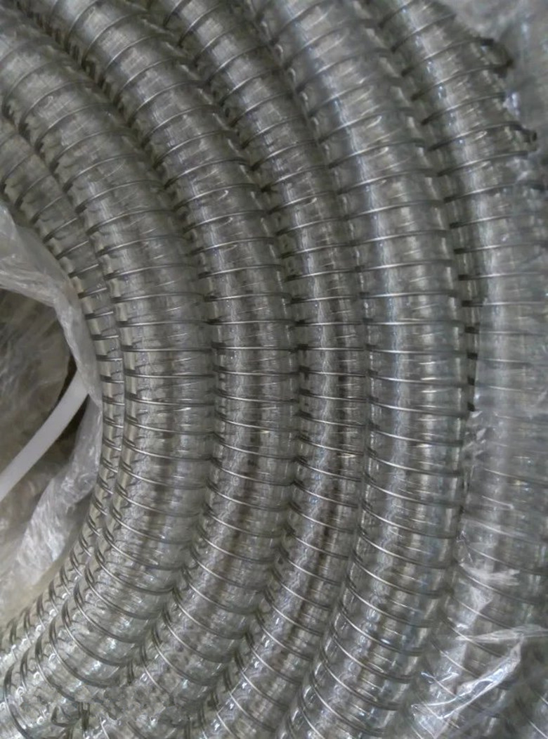 厂家直销 内壁平滑输料管 PUR钢丝透明管 饮料输送管 无味 不锈钢钢丝