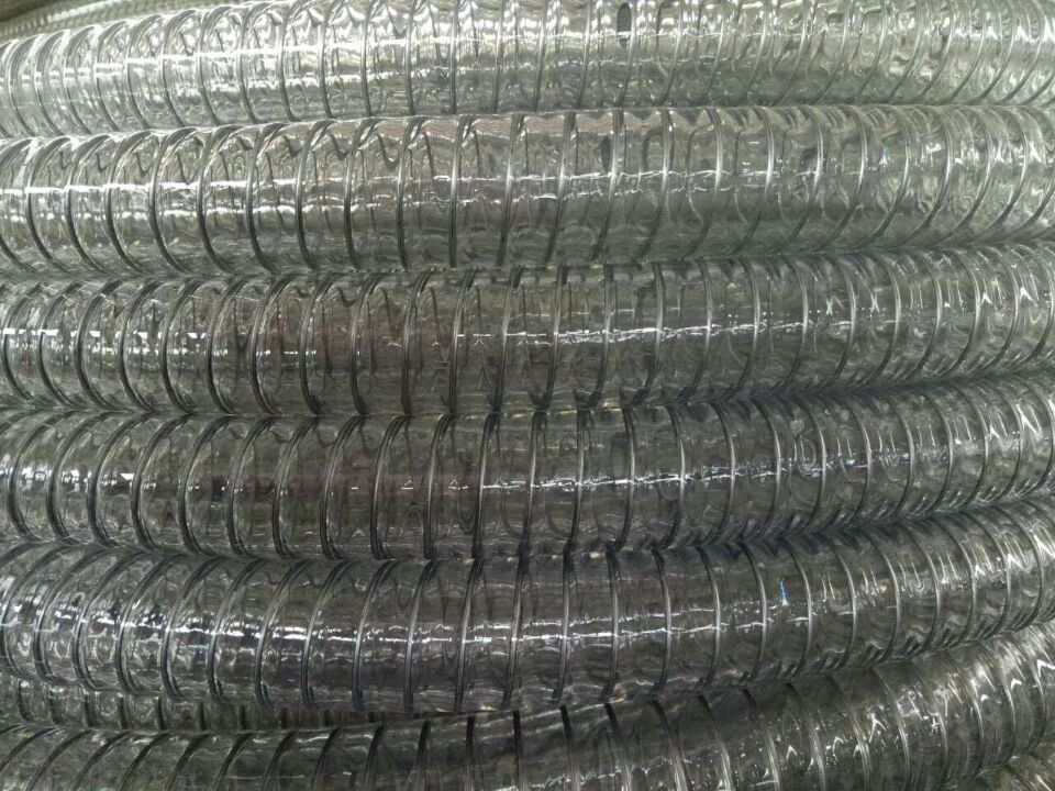厂家直销 内壁平滑输料管 PUR钢丝透明管 饮料输送管 无味 不锈钢钢丝