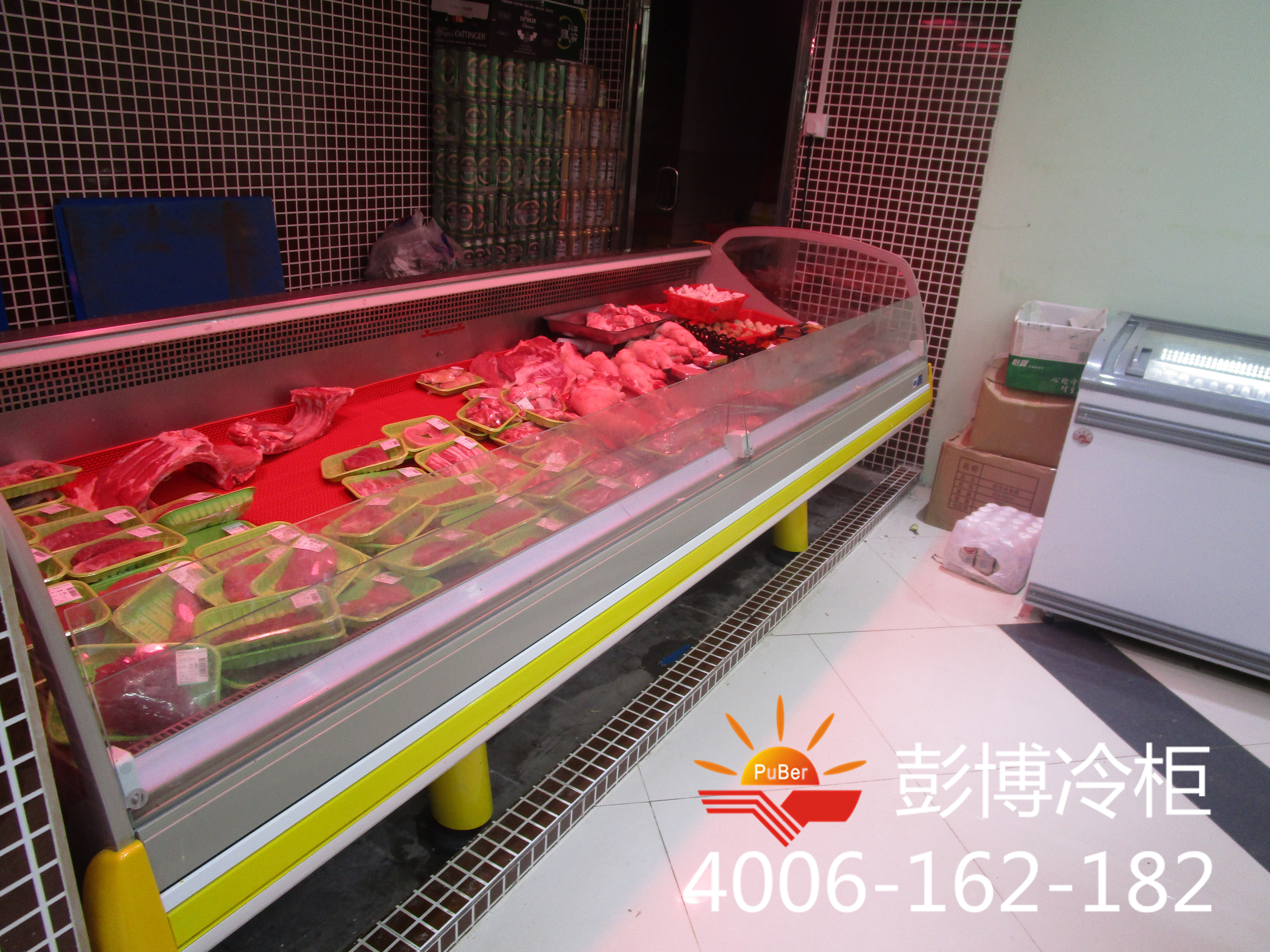 深圳开超市用的猪肉展示柜鲜肉柜超市冰柜