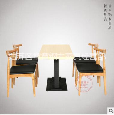 小吃奶茶店分体餐桌椅定制批发姑苏区童童钢木家具经营部图片