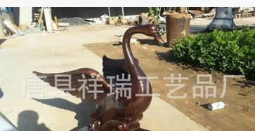 厂家定制天鹅喷泉80公分公园雕塑铜雕动物工艺品厂家公园雕塑品图片
