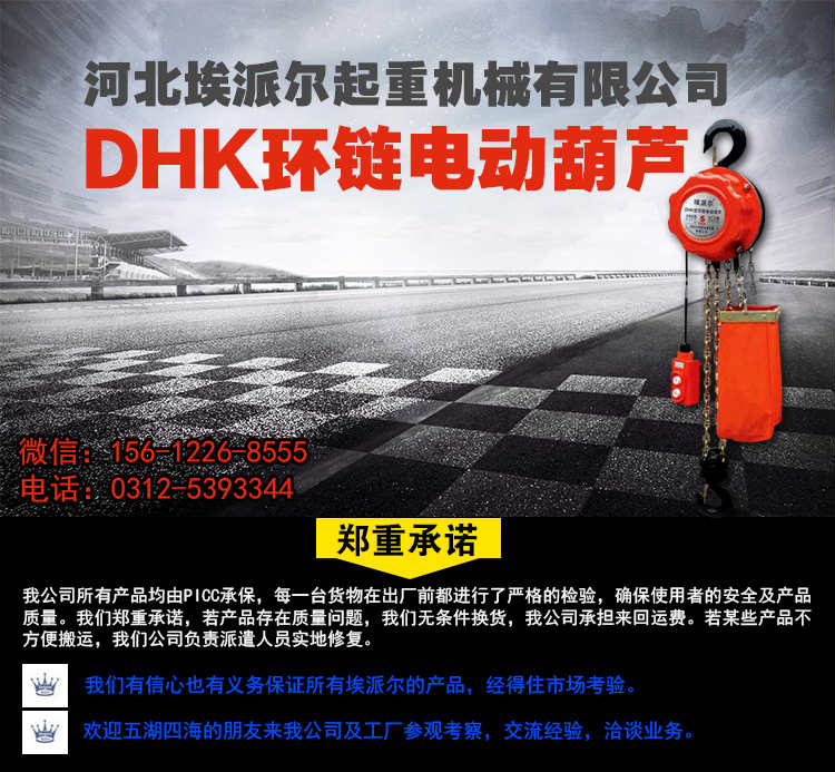 保定市环链电动葫芦DHK型环链电动葫芦厂家