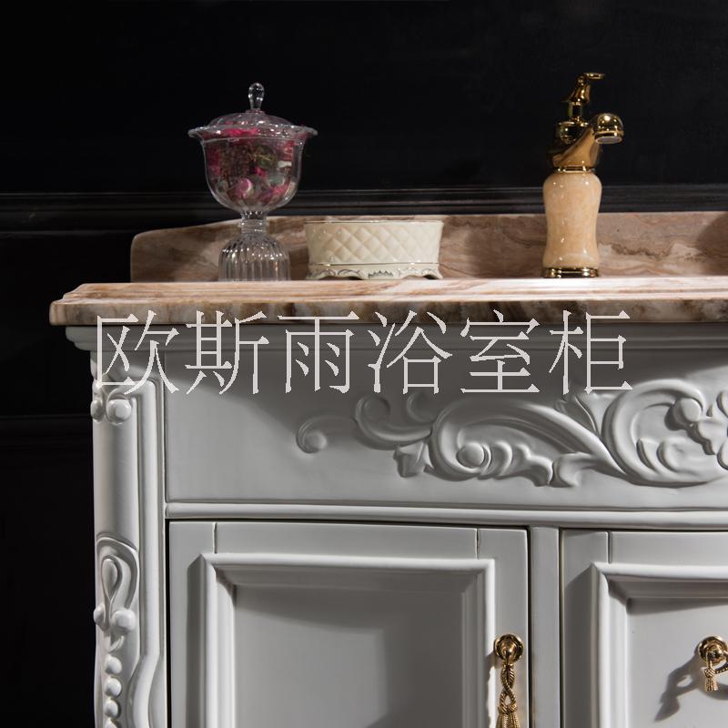 杭州欧斯雨简约现代欧式浴室柜1.4米橡木梳妆台厂家直销