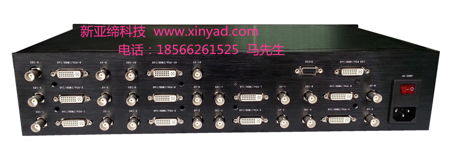2 4 6 8 9 12 16路DVI VGA HDMI AV 画面分割器/合成器/分屏器
