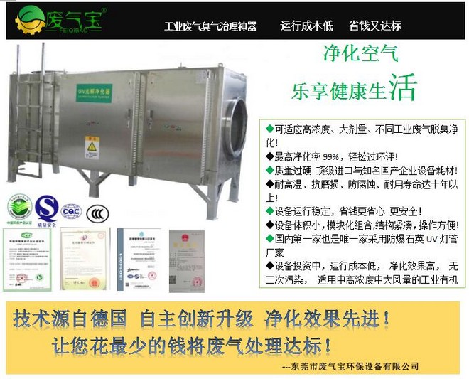 厂家直销广东UV光解废气净化器废气处理设备图片