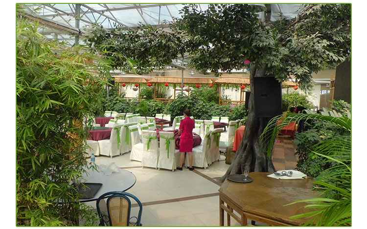 现代化温室餐厅  河北温室厂家 生态餐厅 生态餐厅温室设计
