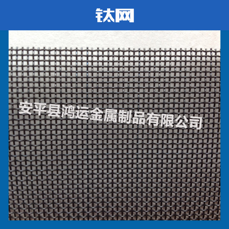 方孔钛丝编织网现货供应,30目电极用白色TA1纯钛丝筛选网厂家