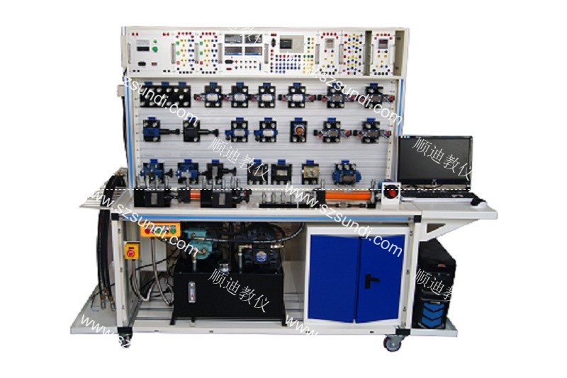 SDYQK-A1电气组合式双面液压气动综合实验台双面液压气动实验台双面液压与气压实验台图片