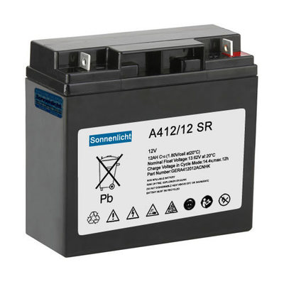 德国阳光蓄电池A412/12 SR 免维护12V12AH胶体蓄电池UPSEPS专用 德国阳光蓄电池A412/12SR