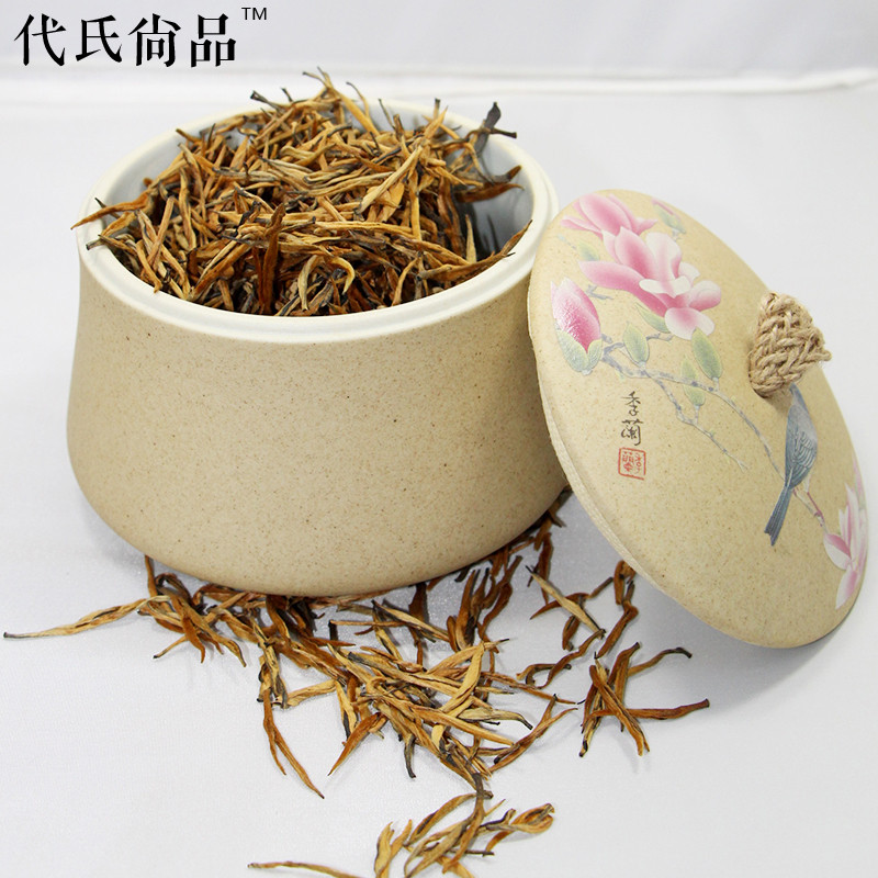 云南茶叶 原生态 瓷罐装 滇红茶 生态大金针图片