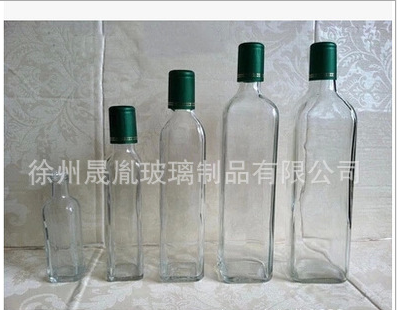 食品级玻璃瓶油瓶方形透明橄榄油瓶山茶油瓶厂家批发