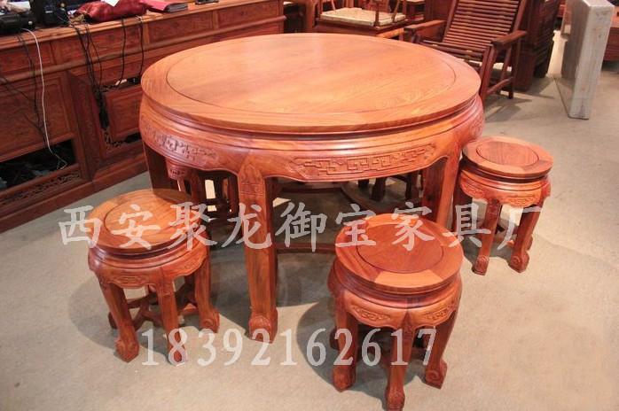 西安中式餐桌,红木餐桌,榆木餐桌图片