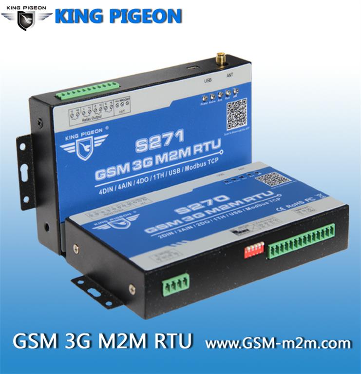 S270 GSM远程模拟量采集 数字量采集 温湿度采集 继电器控制报警终端