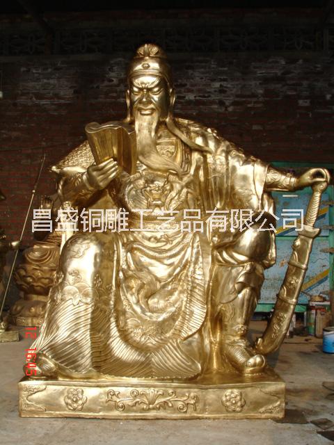 大型铜佛像关公