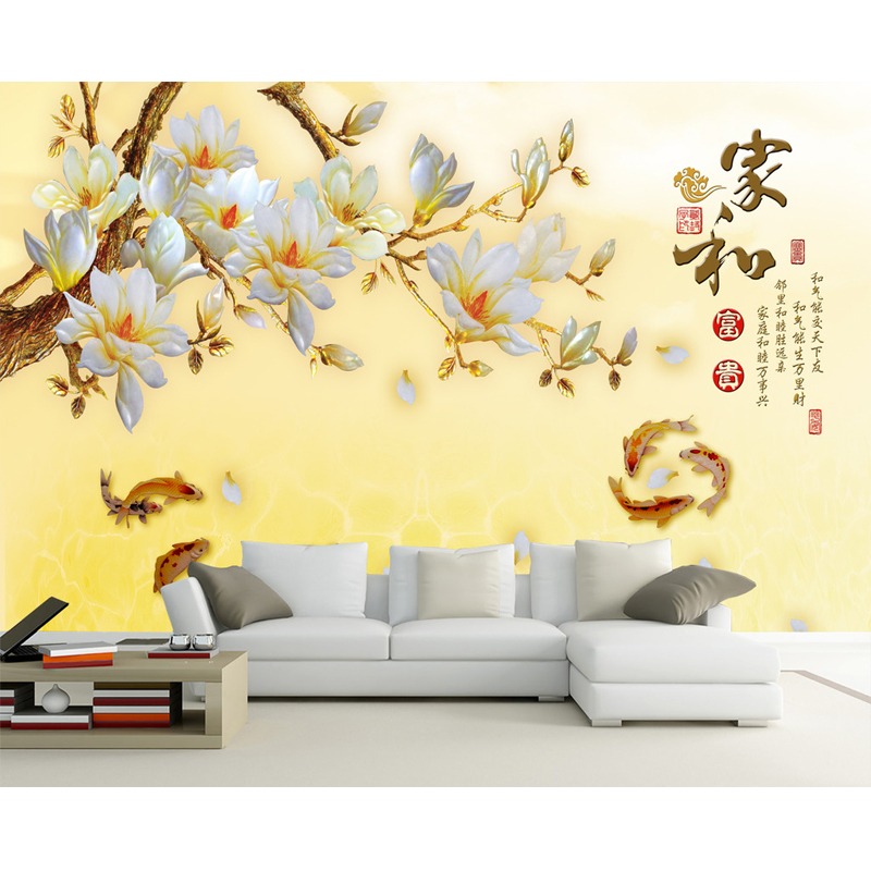 佛山艺术瓷佛山艺术瓷砖背景墙    中式家和富贵瓷砖背景墙
