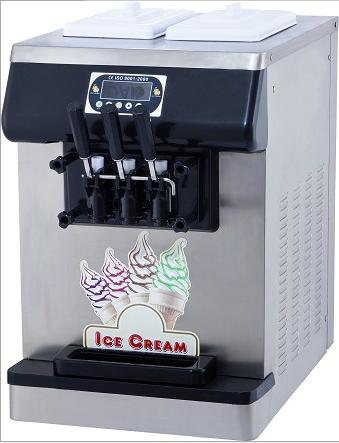广州商用冰淇淋机 高档不锈钢甜筒机  三色台式软冰淇淋机 商用冰淇淋机 供应商 商用冰淇淋机哪家好