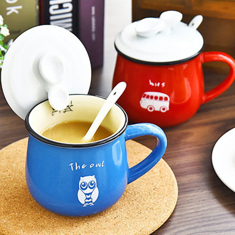 zakka日式早餐杯 牛奶杯 创意陶瓷杯 咖啡杯 广告礼品定做LOGO厂家批发图片