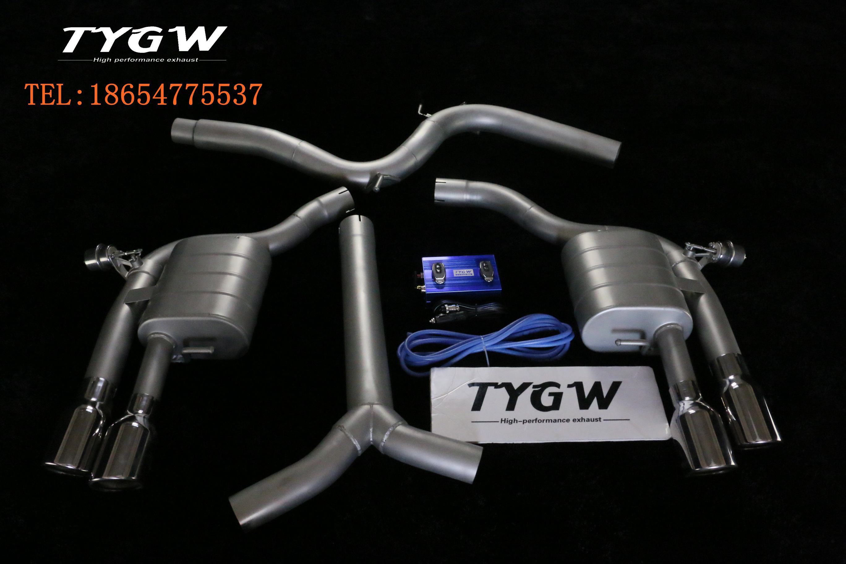 新款奥迪A4排气管  TYGW高性能排气  智能排气阀门  tygw不锈钢排气