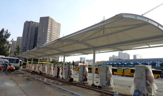 深圳充电站膜结构雨棚设计及安装