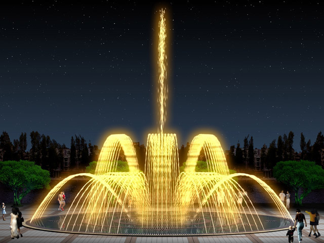 音乐喷泉 喷泉假山凉亭雕塑长廊花架牌坊公园