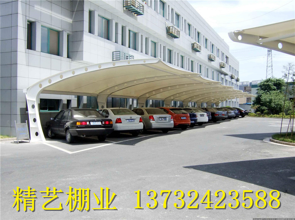杭州充电桩车棚安装设计 义乌汽车停车棚厂家 张拉膜结构景观价格