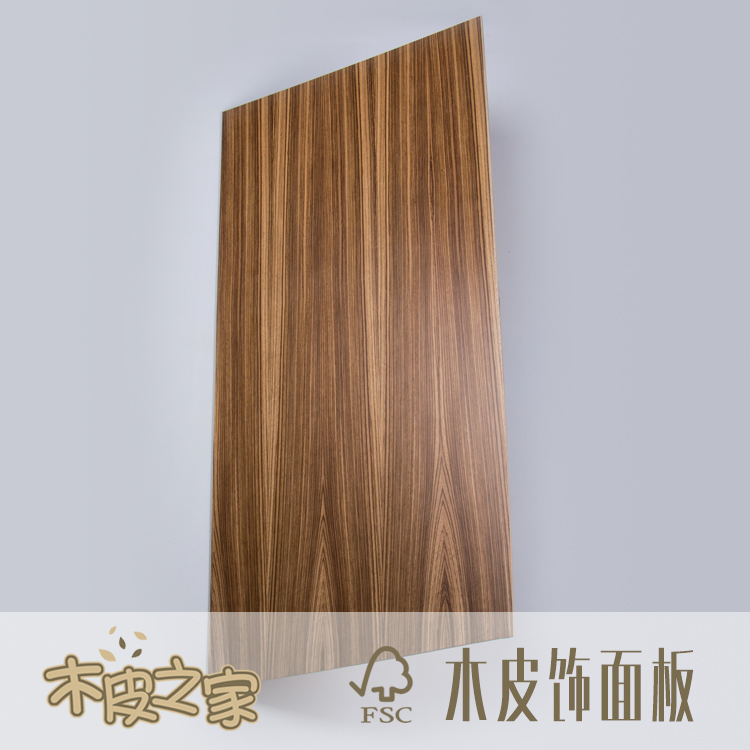 热销简约风格天然斑马木直纹E1级环保饰面板规格可定做斑马饰面板图片