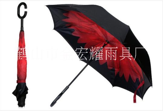 广告伞  高尔夫伞  太阳伞  双层免持式可站立反向伞雨伞厂家