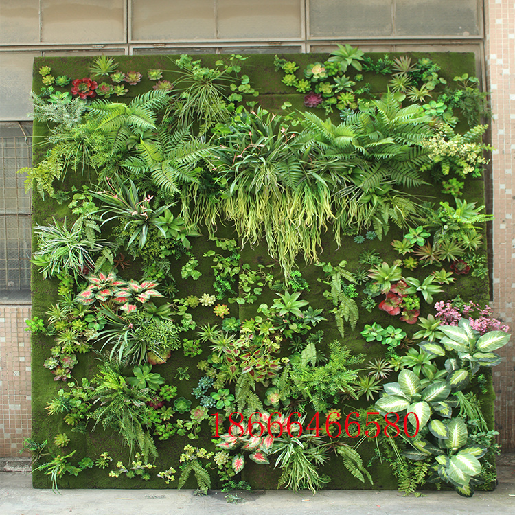 绿植工艺 仿真花墙仿真植物墙打底配材 绿植墙厥叶装饰 欢迎来电咨 绿植工艺植物墙