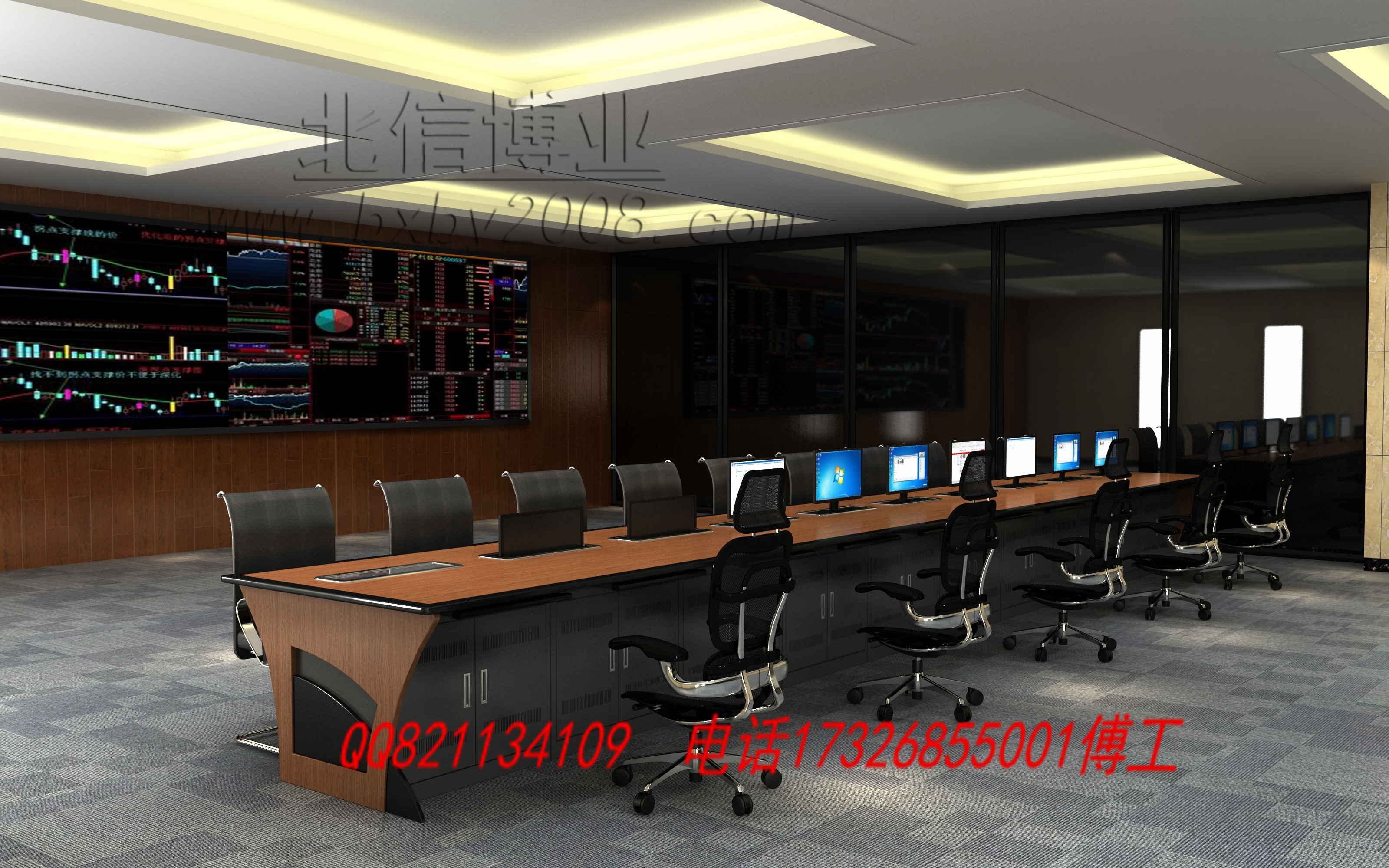 供应中控室操作台 监控中心控制台 监控台 调度台 主控桌免费出方图片