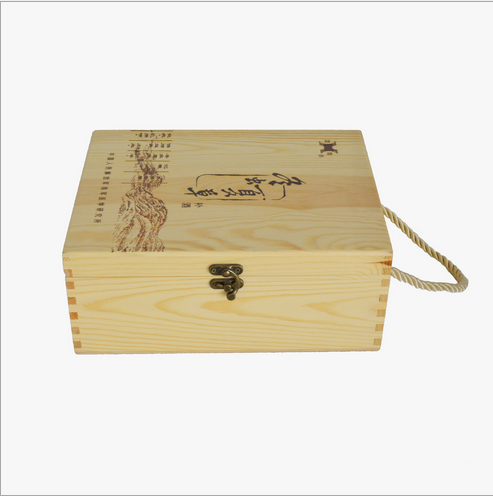双支补酒木盒翻盖式酒盒定做可印制LOGO烫印白酒包装木盒定制双支补酒木盒翻盖式酒盒定制图片