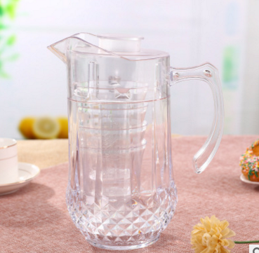 冷水壶厂家直销 水具套装塑料透明大容量一壶四杯创意圆形冷水壶