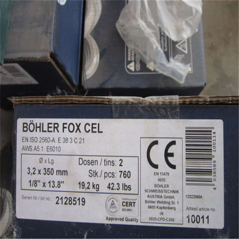 FOXCEL纤维素焊条E6010下向管道焊条纤维素下向管道焊条