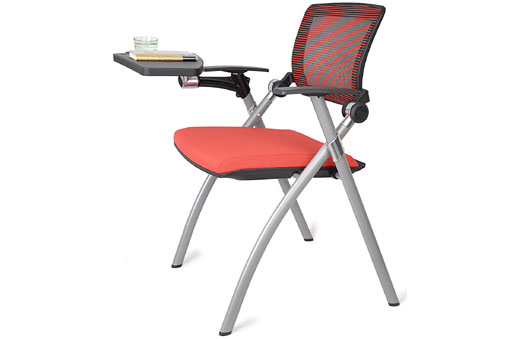高档带写字板会议培训椅哪家有可折叠带写字板培训多功能椅图片