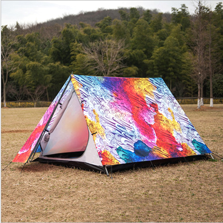 户外露营野营2-3人帐篷公园多彩个性创意高端防暴雨旅游帐篷 多彩个性创意帐篷图片