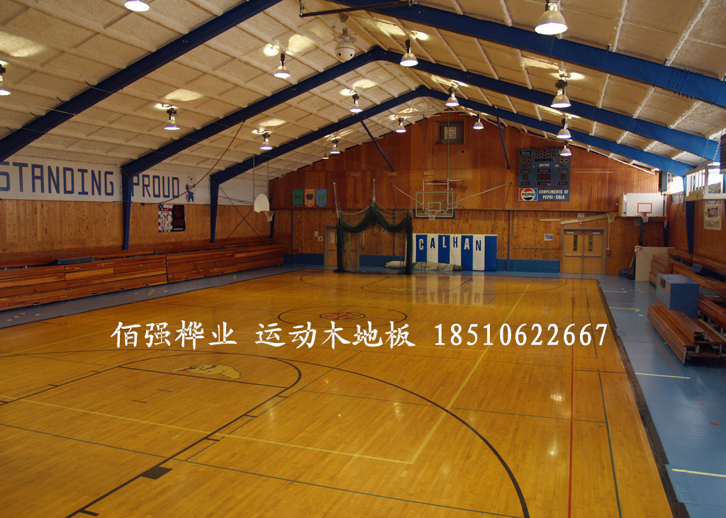 佰强篮球运动地板 篮球运动木地板 室内篮球馆地板
