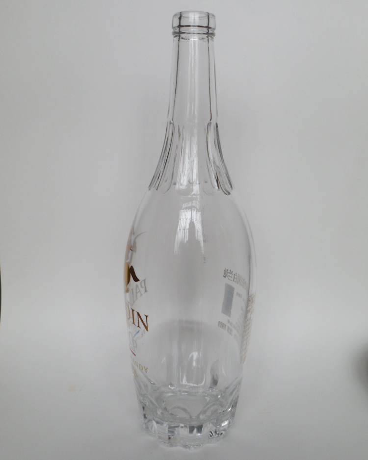 白兰地洋酒瓶晶白料玻璃瓶人头狮VSOPXO洋酒瓶真金烤花厂家直销修改图片