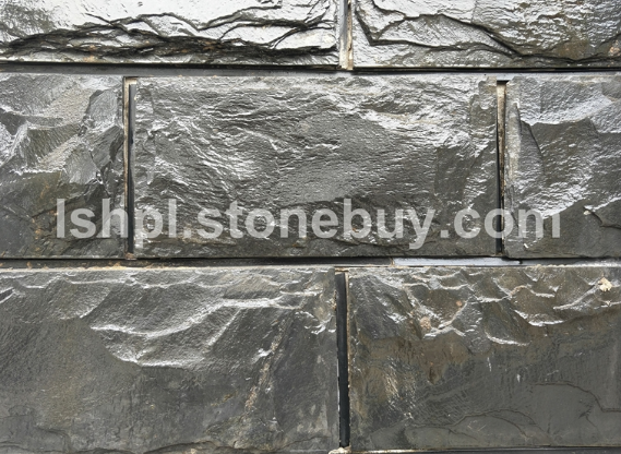 青石板 石材 文化石  天然文化石组合板 天然青石板蘑菇石外墙蘑菇砖背景墙