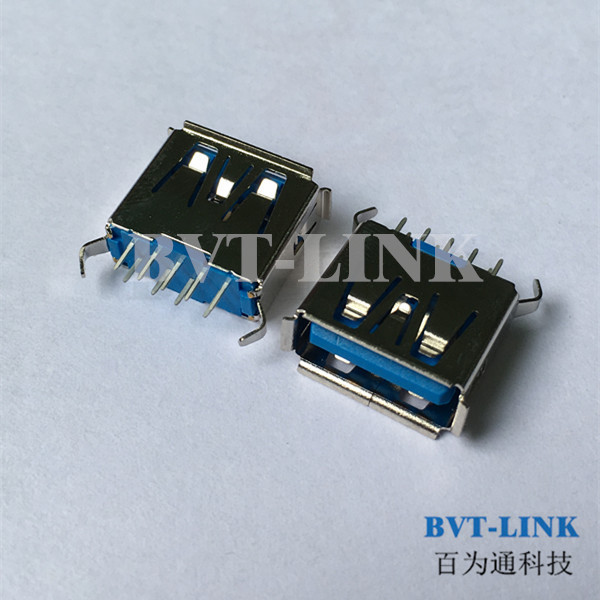 深圳USB3.0直立式母座价格_深圳USB3.0连接器生产厂家图片