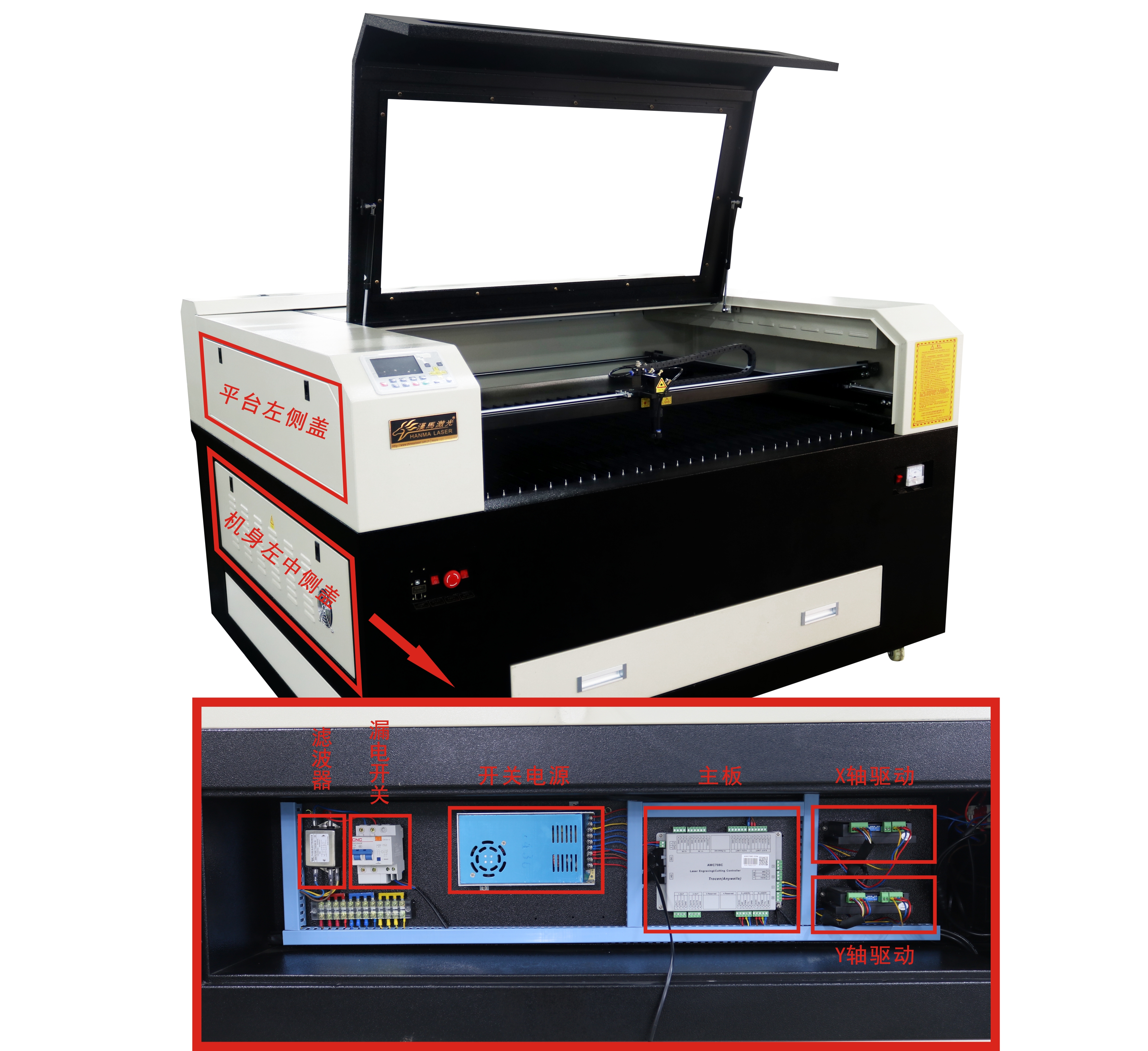 广州广告字亚克力纸皮激光切割机哪家好非金属激光切割机图片