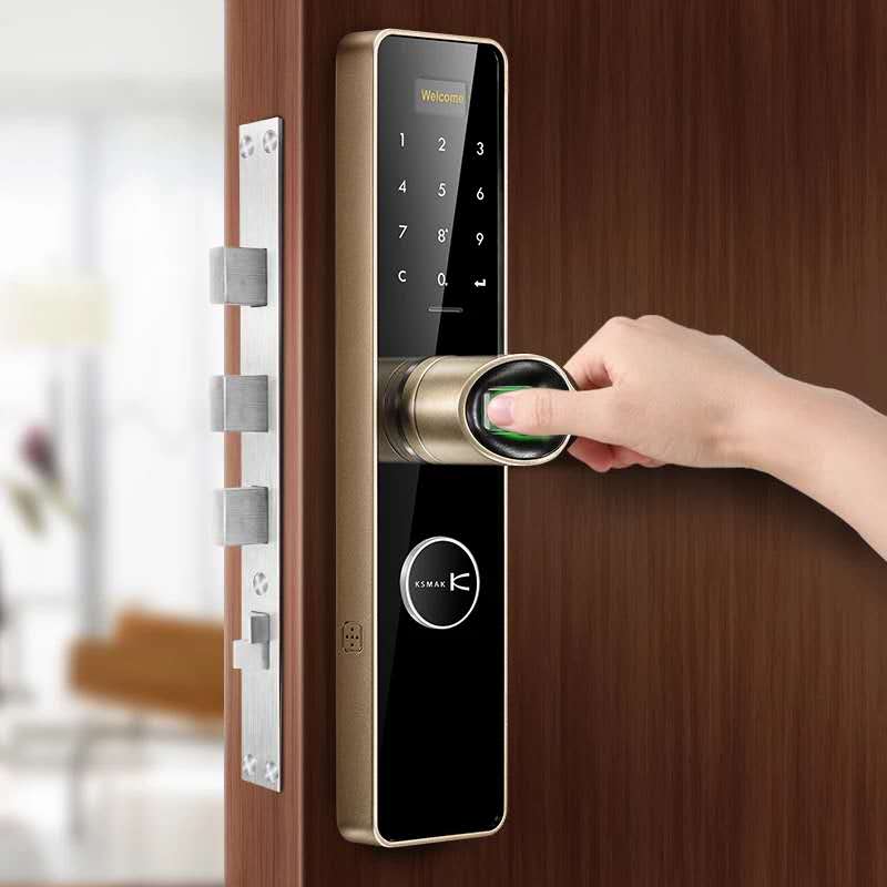 金指码指纹锁家用防盗门锁智能锁密图片