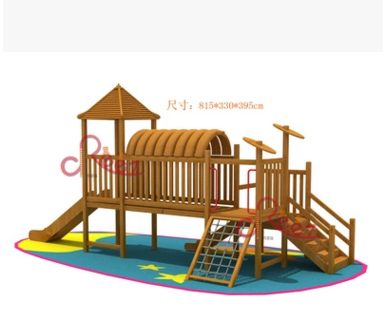 高档室外原木幼儿园设备 公园木质滑梯拓展设备厂家