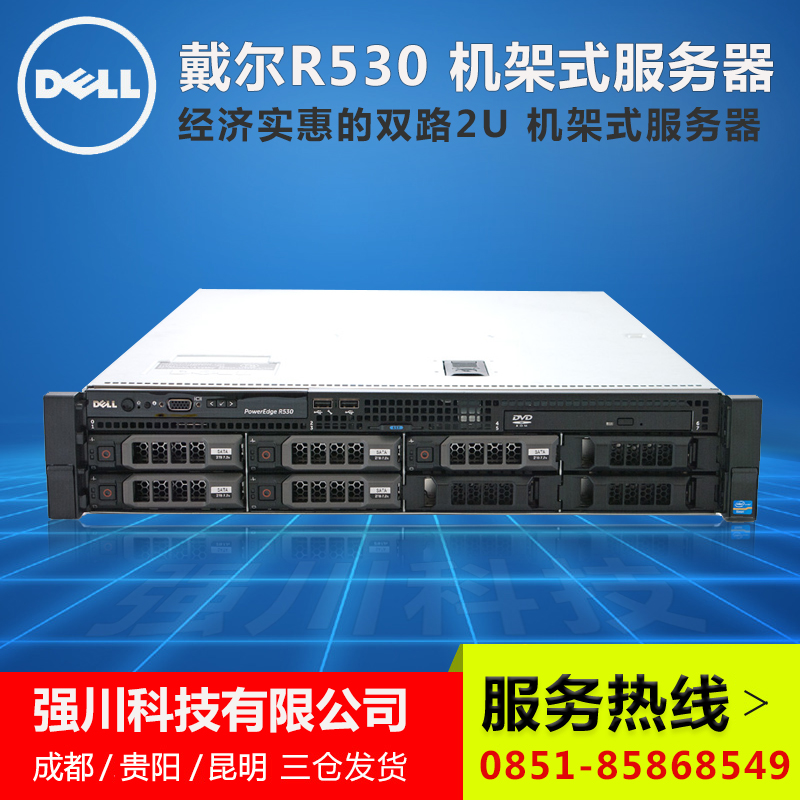 贵阳戴尔服务器核心分销商_PowerEdgeR530戴尔服务器_双路2U服务器戴尔授权代理图片